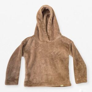 Abercrombie Kids Cozy Brown Kids bouclé Soft Fluffy Hoodie Sweater 5/6